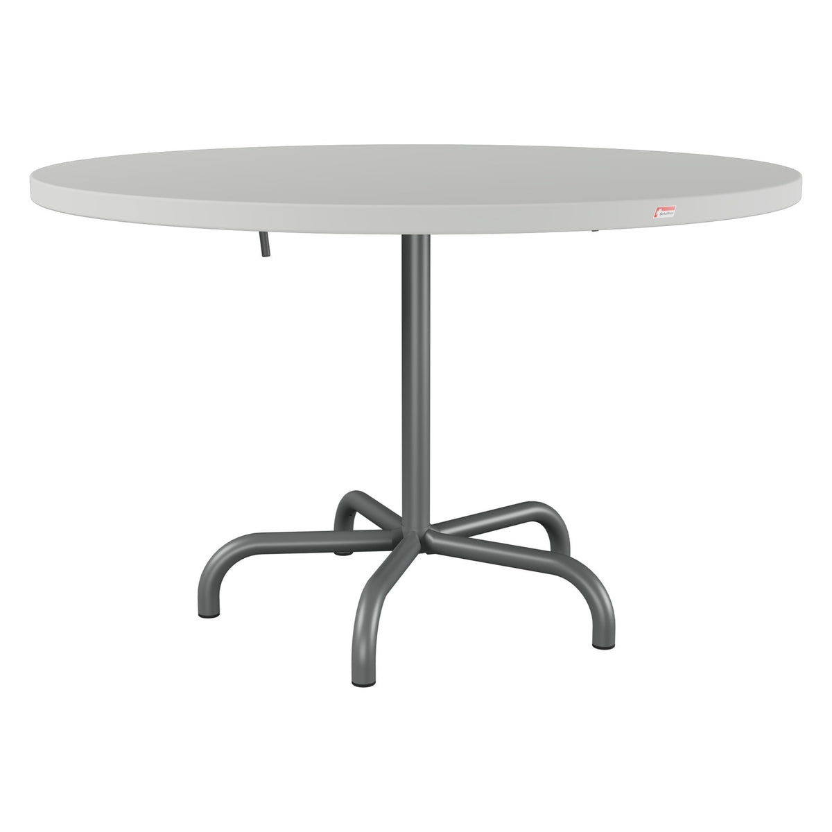 Schaffner Säntis Table repas rabattable Ø117cm – Gris Argent 78 / Graphite 73