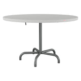 Schaffner Säntis Table repas rabattable Ø117cm – Gris Argent 78 / Graphite 73