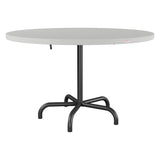 Schaffner Säntis Table repas rabattable Ø117cm – Gris Argent 78 / Anthracite 77
