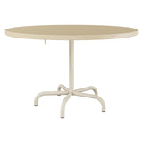 Schaffner Säntis Table repas rabattable Ø117cm – Marron Pastel 83 / Sable Pastel 15