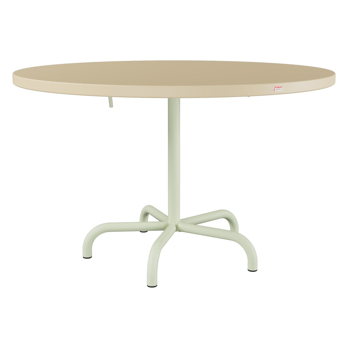 Schaffner Säntis Table repas rabattable Ø117cm – Marron Pastel 83 / Vert Pastel 64