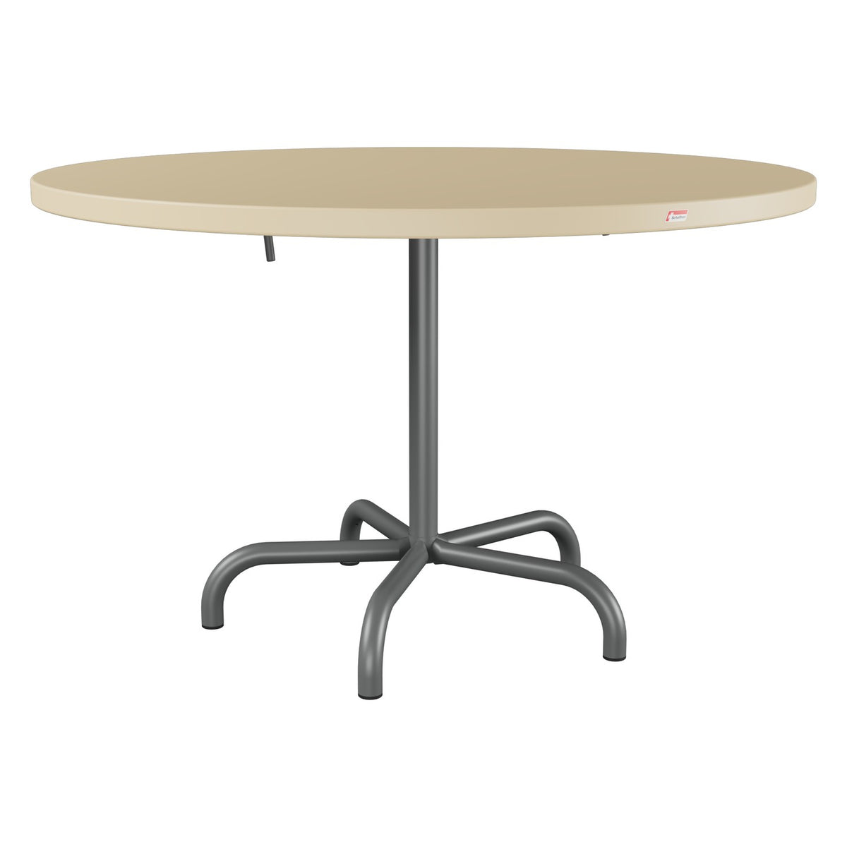 Schaffner Säntis Table repas rabattable Ø117cm – Marron Pastel 83 / Graphite 73