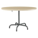 Schaffner Säntis Table repas rabattable Ø117cm – Marron Pastel 83 / Graphite 73