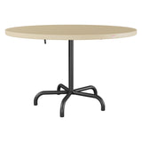 Schaffner Säntis Table repas rabattable Ø117cm – Marron Pastel 83 / Anthracite 77