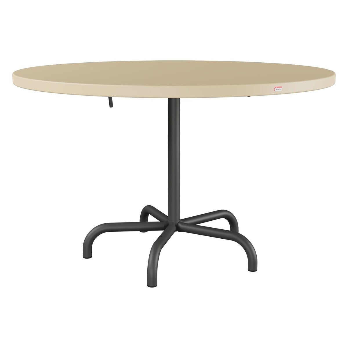 Schaffner Säntis Table repas rabattable Ø117cm – Marron Pastel 83 / Noir 91