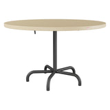 Schaffner Säntis Table repas rabattable Ø117cm – Marron Pastel 83 / Noir 91