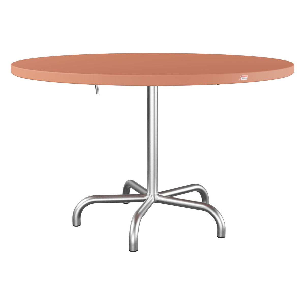 Schaffner Säntis Table repas rabattable Ø117cm – Terracotta 84 / Galvanisé à chaud 02