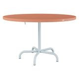 Schaffner Säntis Table repas rabattable Ø117cm – Terracotta 84 / Bleu Pastel 51