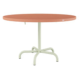 Schaffner Säntis Table repas rabattable Ø117cm – Terracotta 84 / Vert Pastel 64