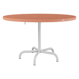 Schaffner Säntis Table repas rabattable Ø117cm – Terracotta 84 / Gris Argent 78