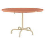 Schaffner Säntis Table repas rabattable Ø117cm – Terracotta 84 / Marron Pastel 83