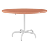 Schaffner Säntis Table repas rabattable Ø117cm – Terracotta 84 / Blanc 90