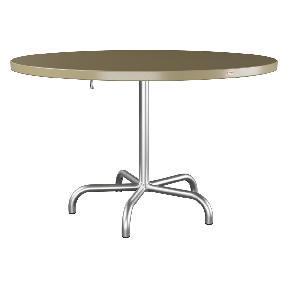 Schaffner Säntis Table repas rabattable Ø117cm – Champagne 85 / Galvanisé à chaud 02