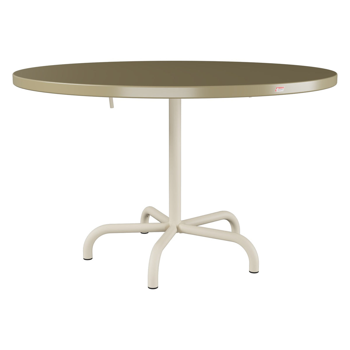 Schaffner Säntis Table repas rabattable Ø117cm – Champagne 85 / Sable Pastel 15