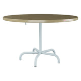 Schaffner Säntis Table repas rabattable Ø117cm – Champagne 85 / Bleu Pastel 51