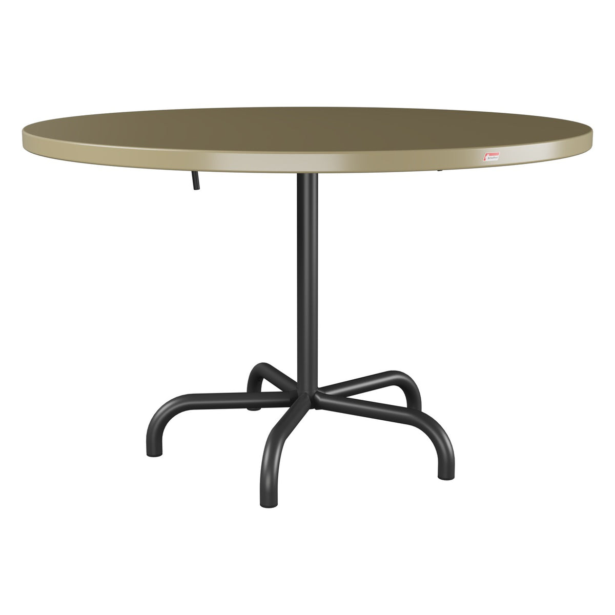 Schaffner Säntis Table repas rabattable Ø117cm – Champagne 85 / Anthracite 77