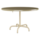 Schaffner Säntis Table repas rabattable Ø117cm – Champagne 85 / Marron Pastel 83