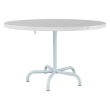 Schaffner Säntis Table repas rabattable Ø117cm – Blanc 90 / Bleu Pastel 51