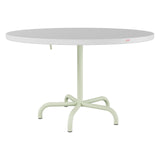 Schaffner Säntis Table repas rabattable Ø117cm – Blanc 90 / Vert Pastel 64