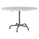 Schaffner Säntis Table repas rabattable Ø117cm – Blanc 90 / Graphite 73