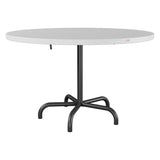 Schaffner Säntis Table repas rabattable Ø117cm – Blanc 90 / Anthracite 77