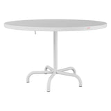 Schaffner Säntis Table repas rabattable Ø117cm – Blanc 90 / Blanc 90