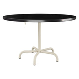 Schaffner Säntis Table repas rabattable Ø117cm – Noir 91 / Sable Pastel 15