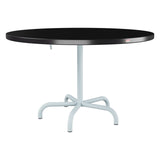 Schaffner Säntis Table repas rabattable Ø117cm – Noir 91 / Bleu Pastel 51