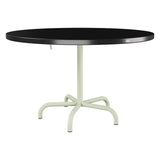Schaffner Säntis Table repas rabattable Ø117cm – Noir 91 / Vert Pastel 64