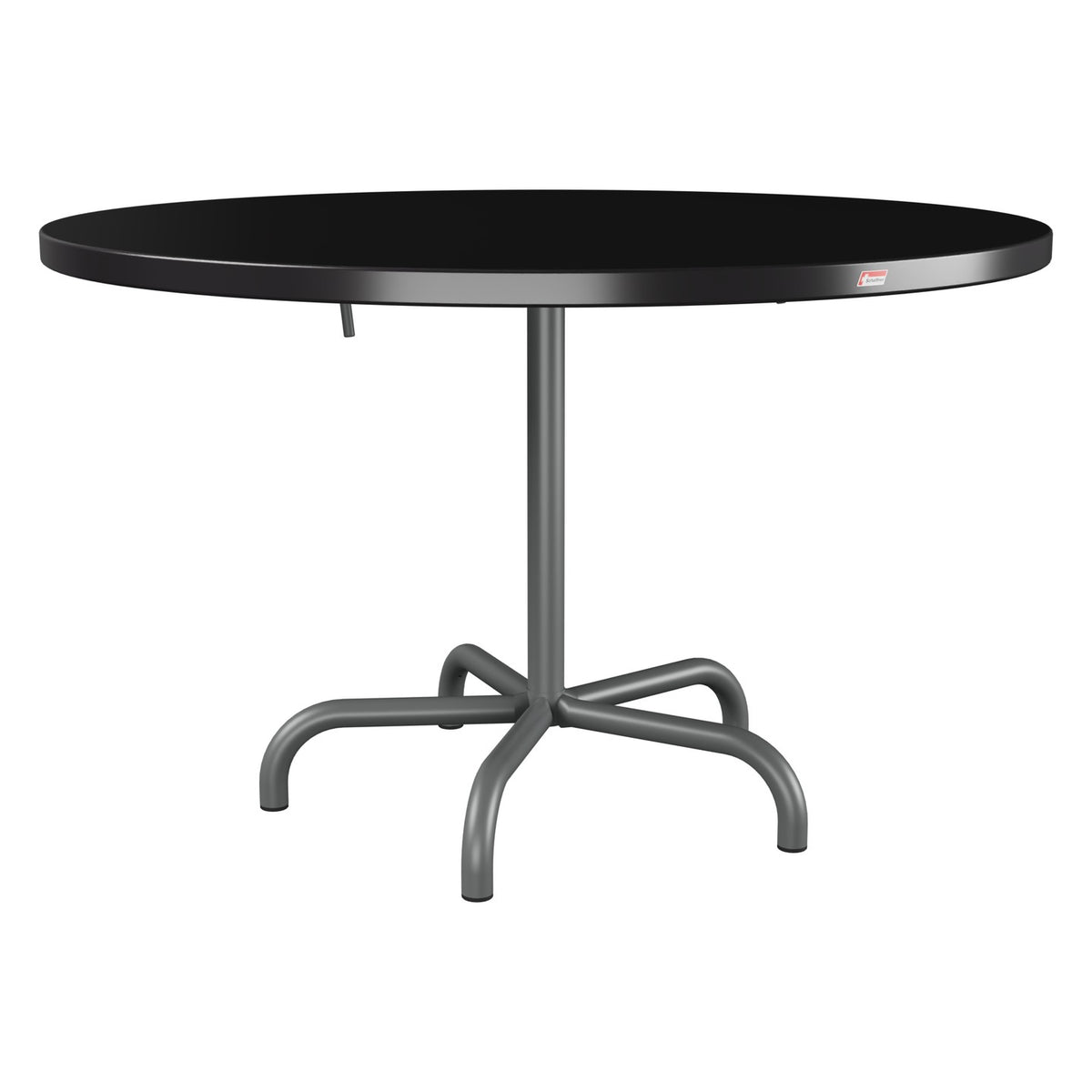 Schaffner Säntis Table repas rabattable Ø117cm – Noir 91 / Graphite 73