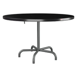Schaffner Säntis Table repas rabattable Ø117cm – Noir 91 / Graphite 73