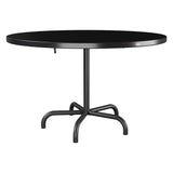 Schaffner Säntis Table repas rabattable Ø117cm – Noir 91 / Anthracite 77