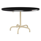 Schaffner Säntis Table repas rabattable Ø117cm – Noir 91 / Marron Pastel 83