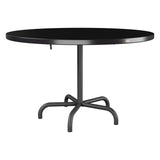 Schaffner Säntis Table repas rabattable Ø117cm – Noir 91 / Noir 91