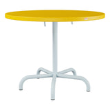 Schaffner Säntis Table repas rabattable Ø92cm – Jaune 11 / Bleu Pastel 51