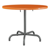 Schaffner Säntis Table repas rabattable Ø92cm – Orange 13 / Graphite 73