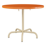 Schaffner Säntis Table repas rabattable Ø92cm – Orange 13 / Marron Pastel 83
