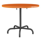 Schaffner Säntis Table repas rabattable Ø92cm – Orange 13 / Noir 91