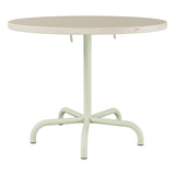 Schaffner Säntis Table repas rabattable Ø92cm – Sable Pastel 15 / Vert Pastel 64