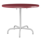 Schaffner Säntis Table repas rabattable Ø92cm – Bordeaux 38 / Gris Argent 78