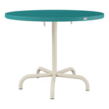 Schaffner Säntis Table repas rabattable Ø92cm – Bleu Kali 56 / Sable Pastel 15