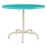 Schaffner Säntis Table repas rabattable Ø92cm – Turquoise 58 / Sable Pastel 15