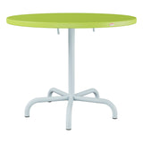 Schaffner Säntis Table repas rabattable Ø92cm – Vert clair 63 / Bleu Pastel 51