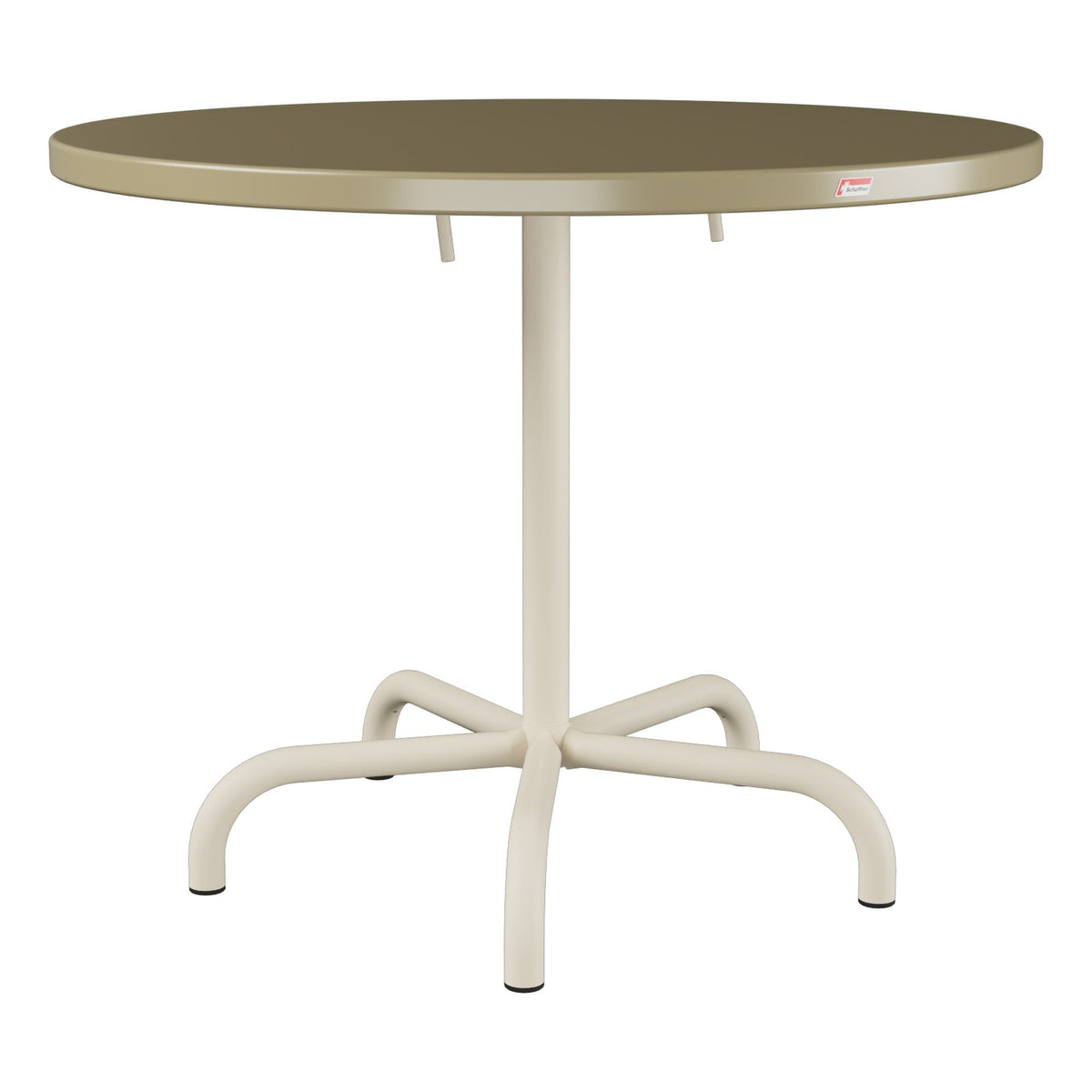 Schaffner Säntis Table repas rabattable Ø92cm – Champagne 85 / Sable Pastel 15