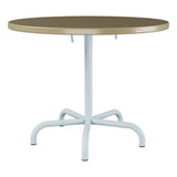 Schaffner Säntis Table repas rabattable Ø92cm – Champagne 85 / Bleu Pastel 51