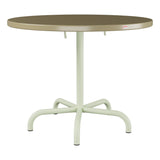 Schaffner Säntis Table repas rabattable Ø92cm – Champagne 85 / Vert Pastel 64