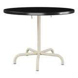 Schaffner Säntis Table repas rabattable Ø92cm – Noir 91 / Sable Pastel 15