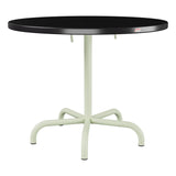Schaffner Säntis Table repas rabattable Ø92cm – Noir 91 / Vert Pastel 64