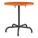 Schaffner Säntis Table repas rabattable Ø72cm – Orange 13 / Noir 91