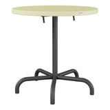 Schaffner Säntis Table repas rabattable Ø72cm – Jaune Buis 18 / Noir 91